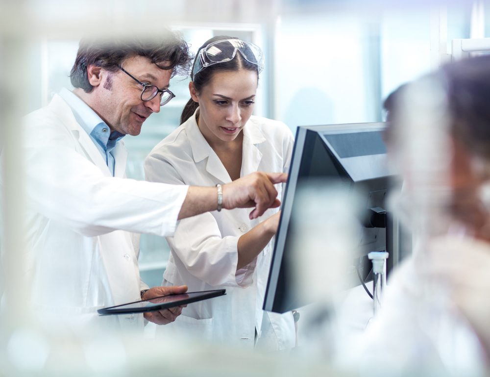 scientists working in the laboratory