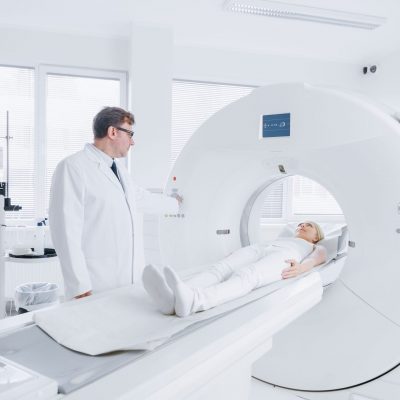 in,medical,laboratory,female,radiologist,and,male,doctor,control,and